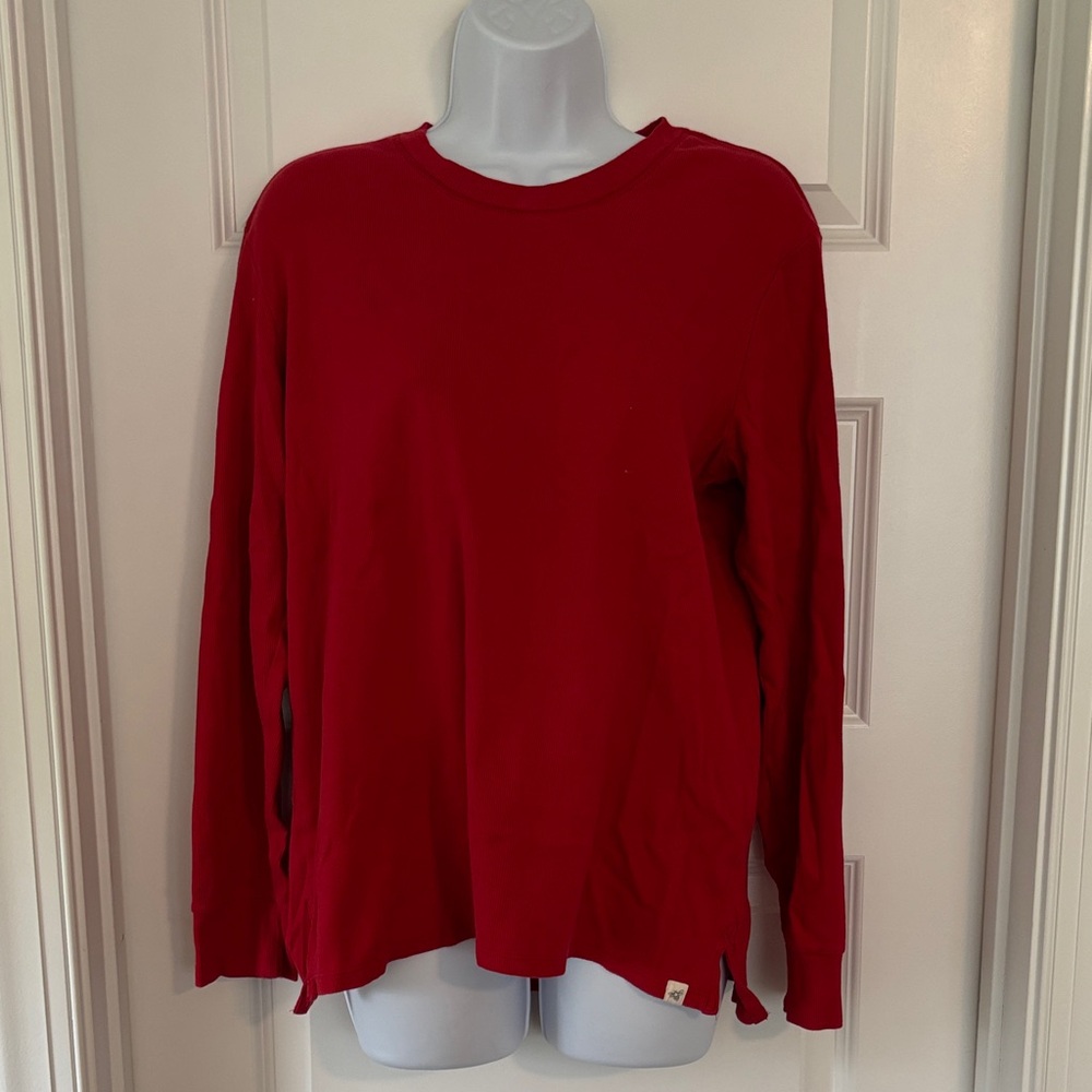 Classic Red Burt’s Bee Ribbed Top